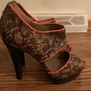 BCBG snakeskin heels